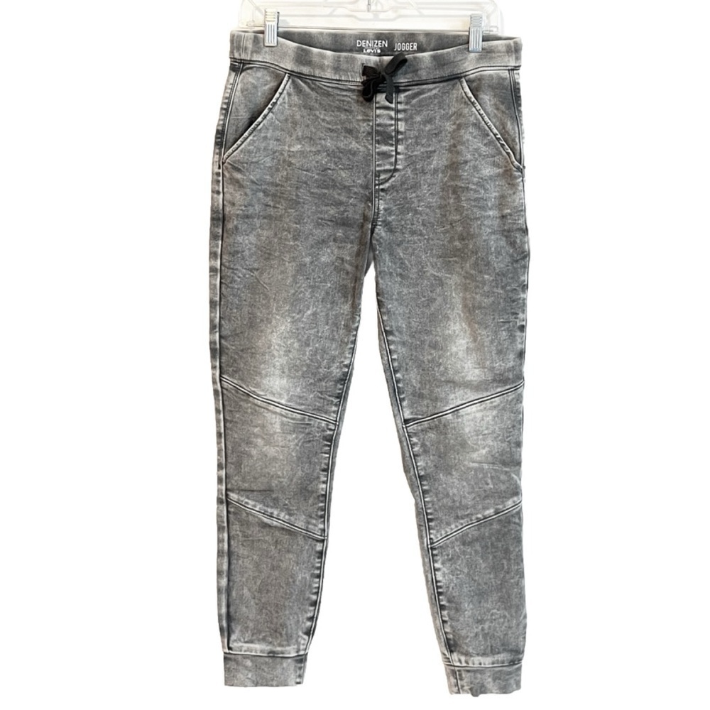 Levi’s Denizen Joggers Pull On Gray Stretch High Rise Jeans Pants Juniors Sz 9